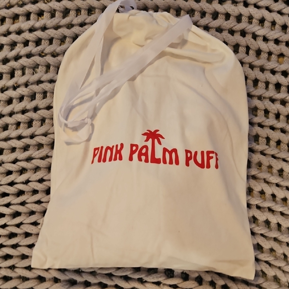 Pink Palm Puff Hoodie. Lilac. XS.